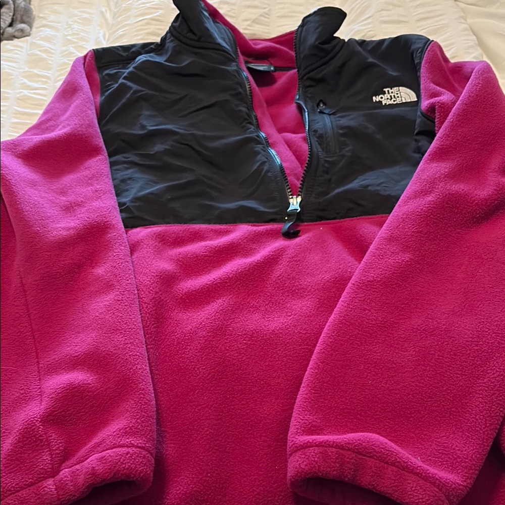 The North Face Pink and Black Fleece Jacket
